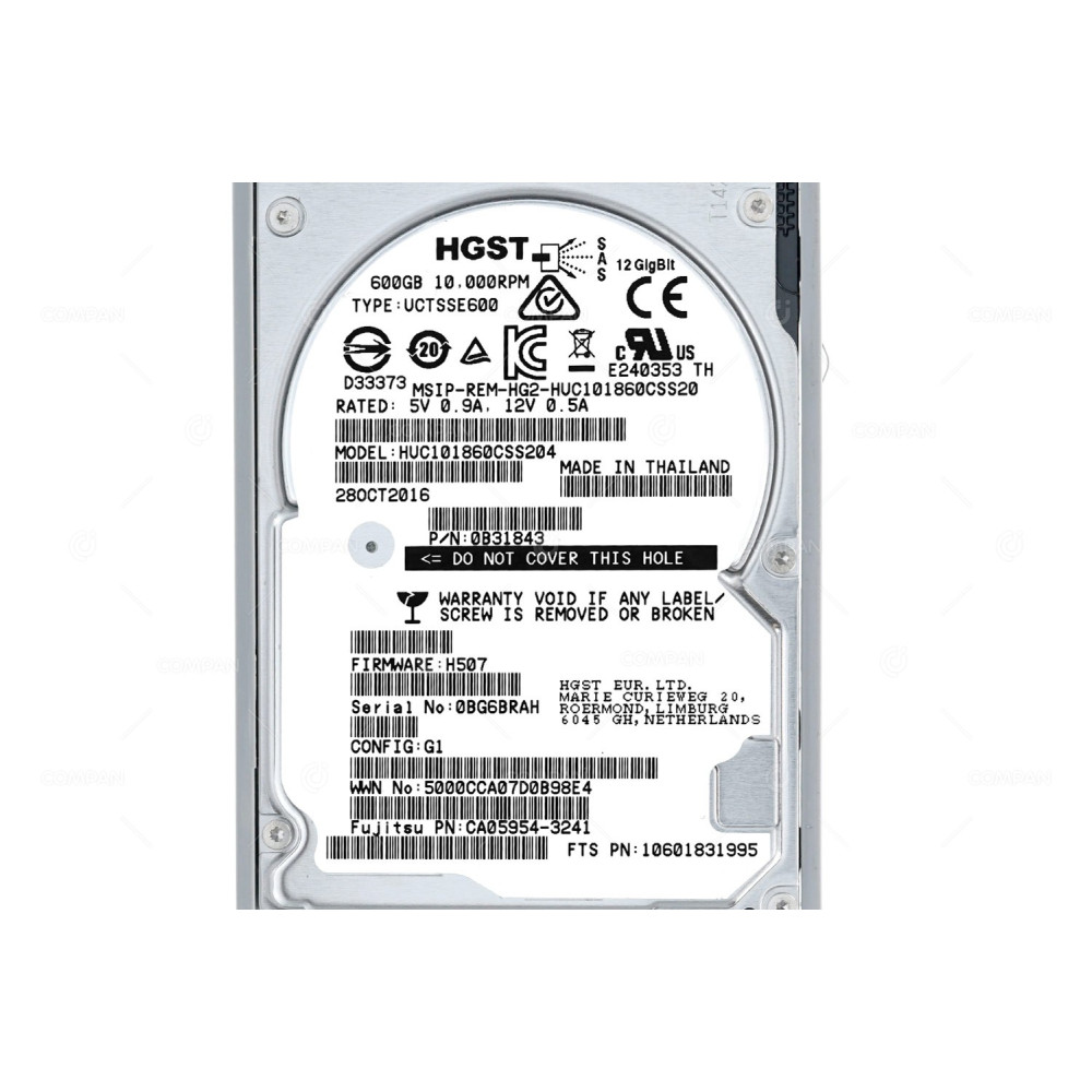 CA07670-E775 HITACHI HDD 600GB 10K SAS 12G 2.5" SFF